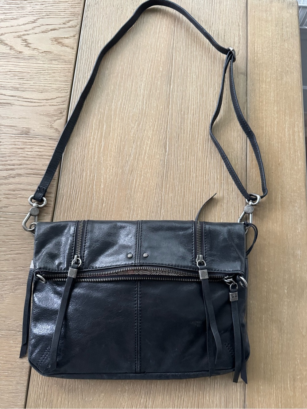 Black Leather Crossbody Bag